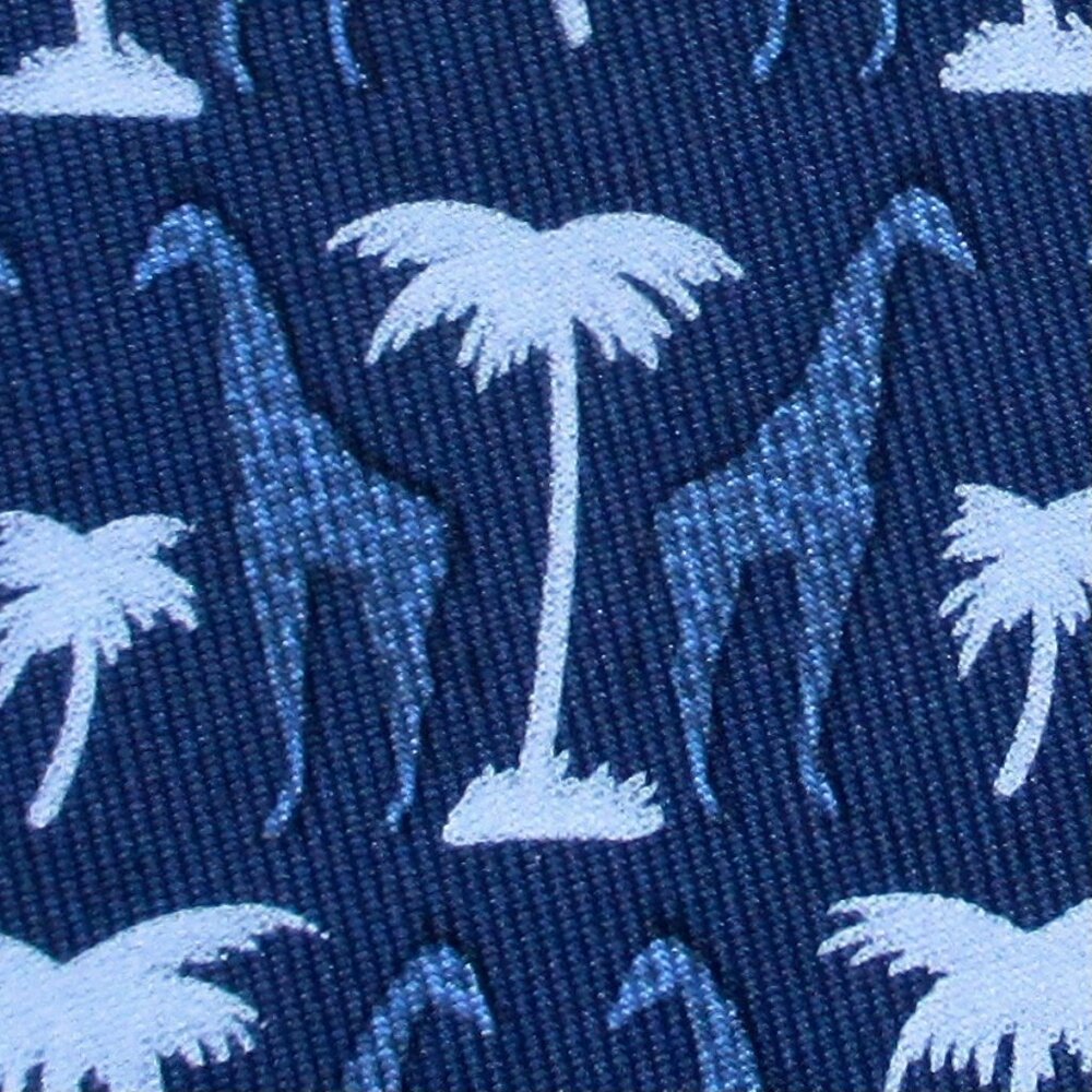 100% REAL HERMES TIE ~ NAVY BLUE FUN BLACK AFRICAN GIRAFFES PALM ACACIA TREE XL